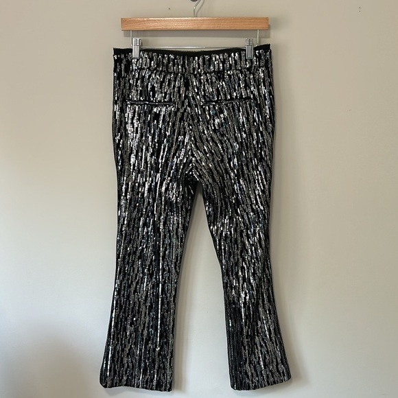 Zadig and Voltaire Polis Velours Pant Velour Black Silver Sparkle Sz 38 US M NEW - Picture 7 of 14